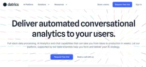 Datrics AI Analyst Builder homepage