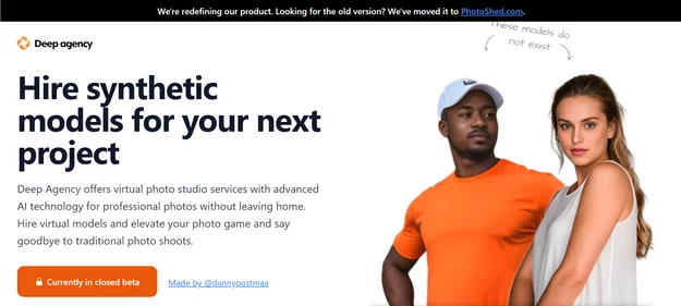 Deep Agency homepage