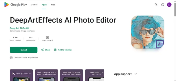 DeepArt Effects