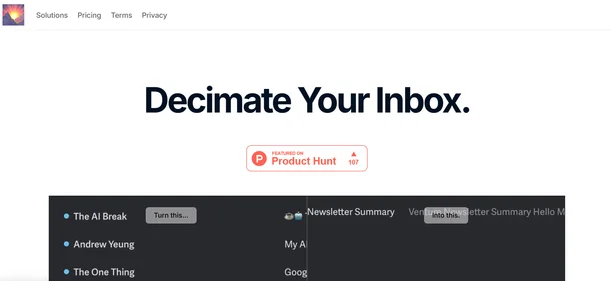 Deepletter homepage