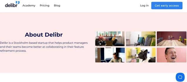 Delibr AI homepage