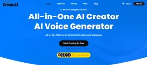 Dewagear CreateAI homepage