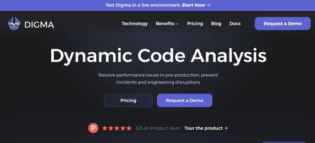 Digma AI homepage