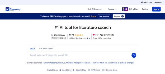 Discovery Researcher Life homepage
