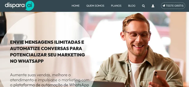 Dispara.ai homepage