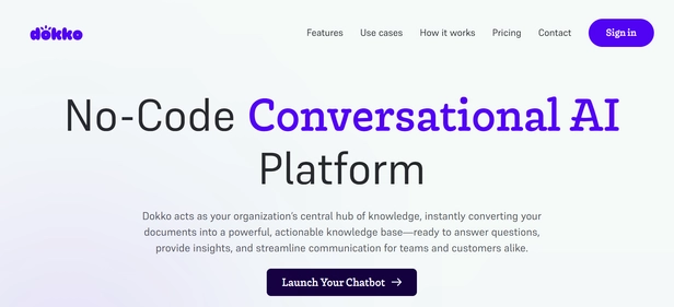 Dokko AI homepage