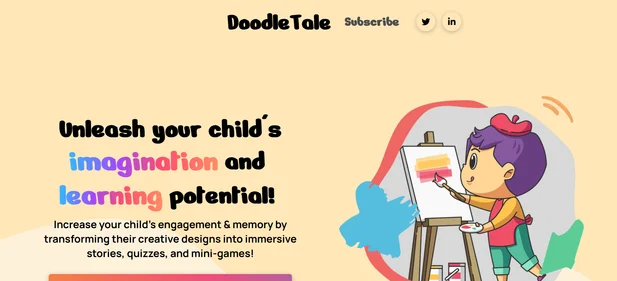 DoodleTale homepage