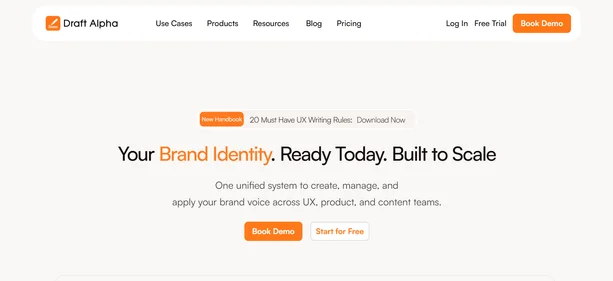 Draft Alpha homepage