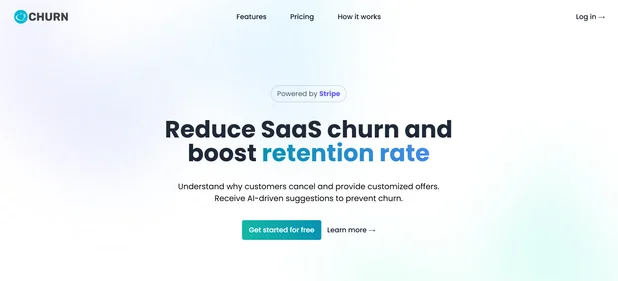 Echurn homepage