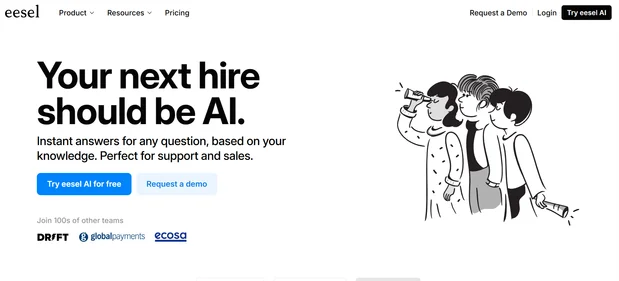 Eesel ai homepage