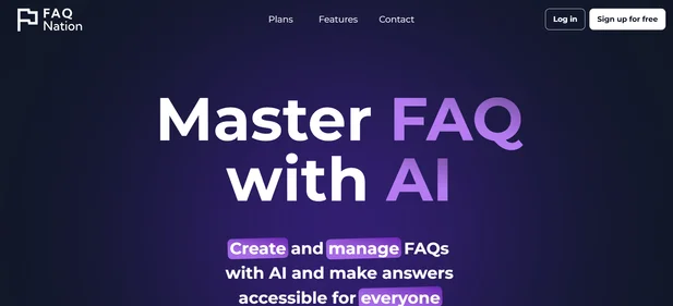 FAQNation homepage
