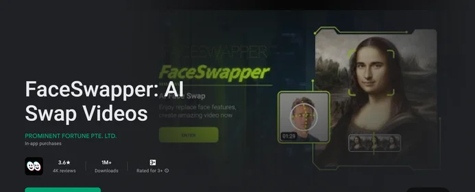 FaceSwapper AI homepage