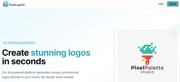 FastLogo AI homepage