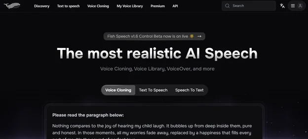 Fish Speech homepage