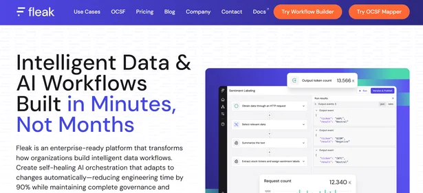 Fleak AI Workflows homepage