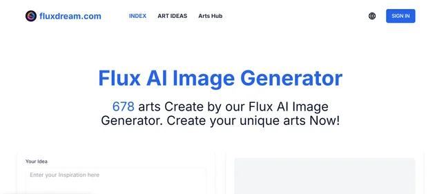 Fluxdream homepage