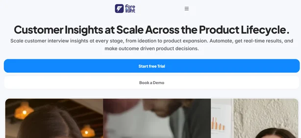 Forelight AI homepage