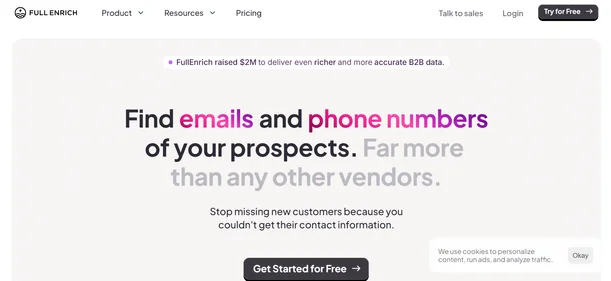 FullEnrich homepage