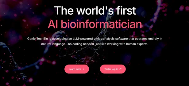 Genie TechBio homepage