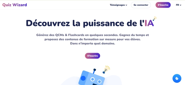 Get Quiz Wizard homepage
