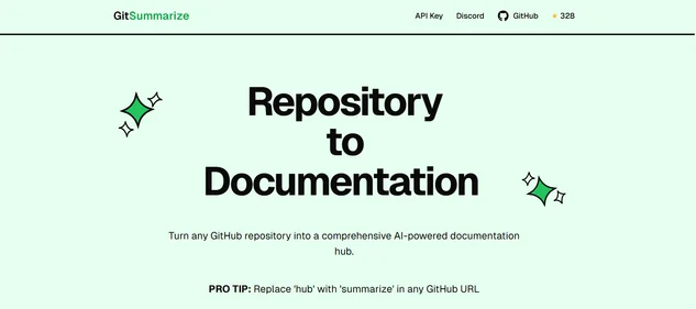 GitSummarize homepage