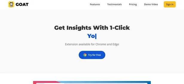 Goat AI homepage