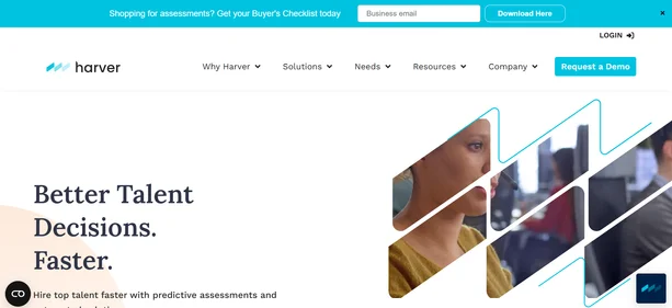 Harver homepage