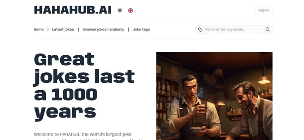 Hubhub AI homepage