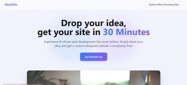 Idea2Site homepag