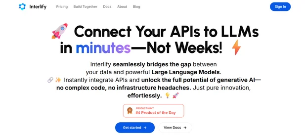 Interlify homepage