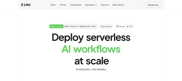 Julep AI homepage