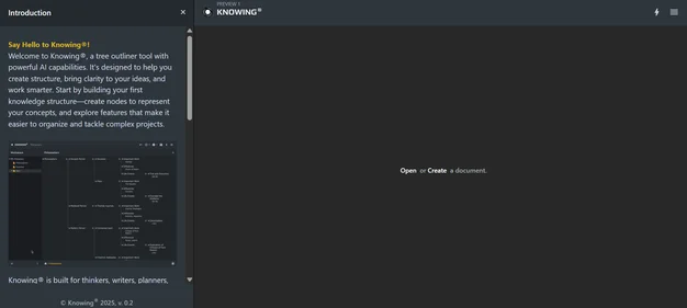 Knowing homepage