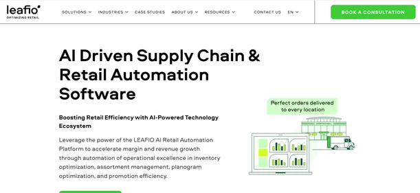 LEAFIO AI homepage