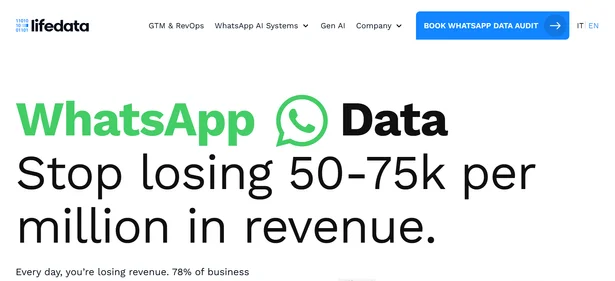 LIFEdata AI homepage