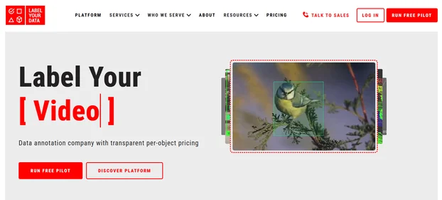 Label Your Data homepage