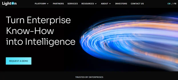 LightOn AI homepage