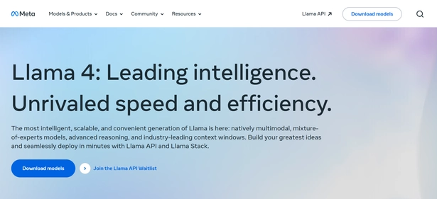 Llama 3.2 homepage