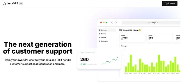 LunaGPT homepage