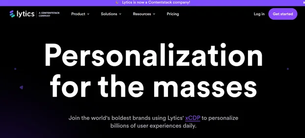 Lytics CDP homepage