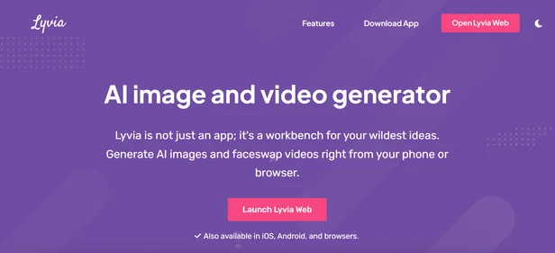 Lyvia AI homepage