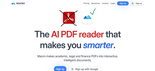 Macro PDF Editor homepage