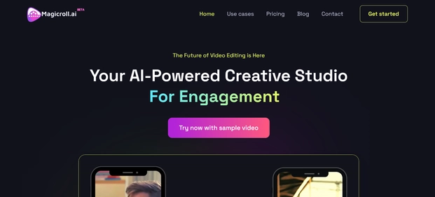 MagicRoll AI homepage