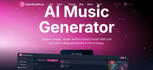 Make Best Music homepage