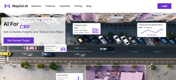 Mapzot AI homepage