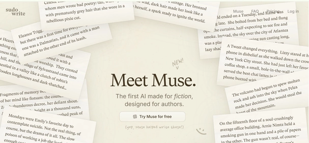 Meet Muse by Sudowrite homepage