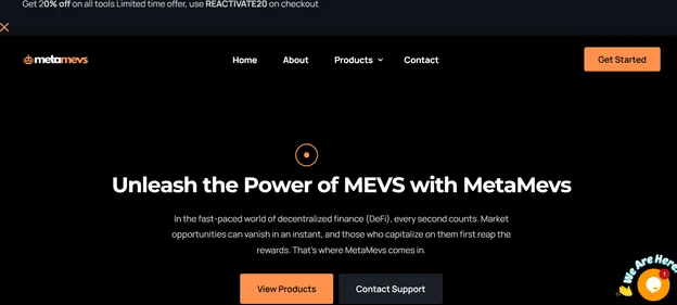 MetaMevs homepage