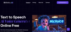 MicVoice AI homepgae