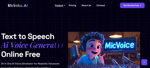 MicVoice AI homepgae