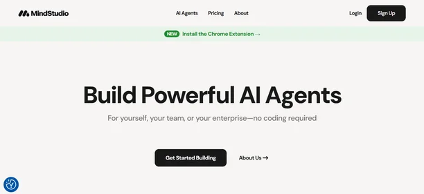 MindStudio AI homepage