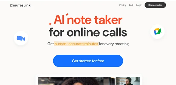 Minuteslink Homepage